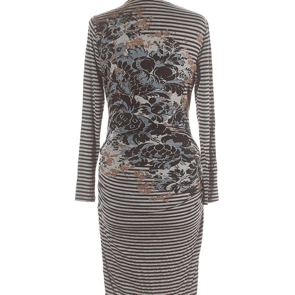 Tracy Reese Long SLeeve Gray Striped Dress - Picture 2 of 7